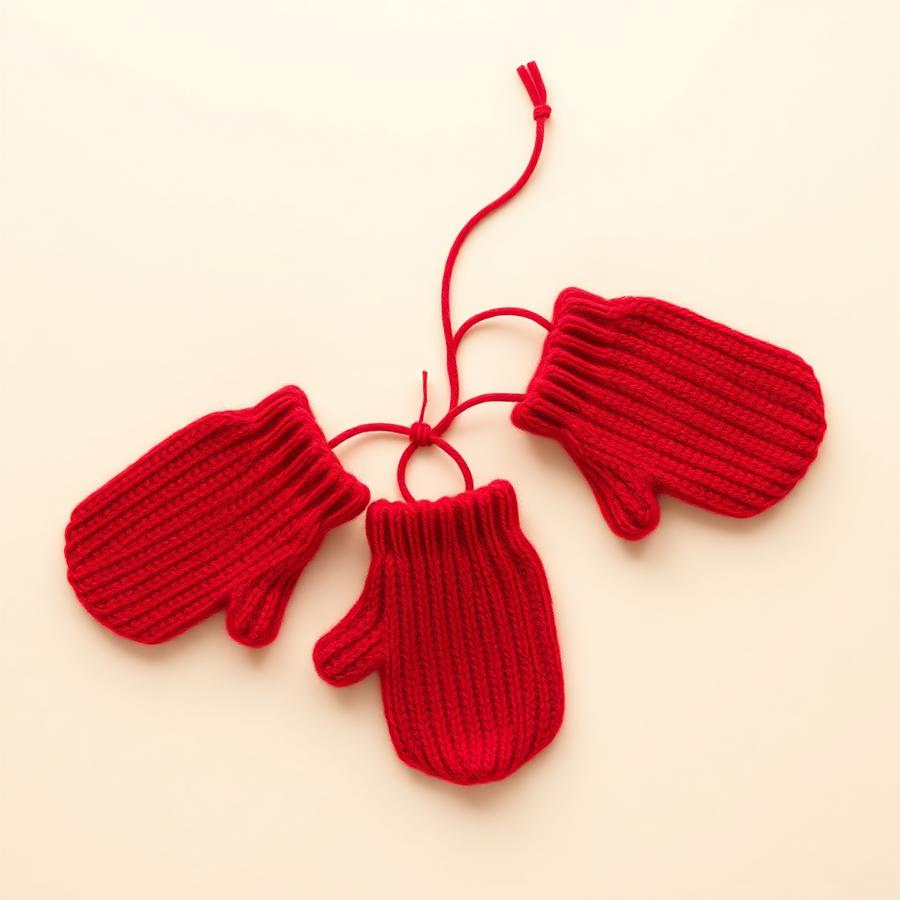 Knit Mittens on a String