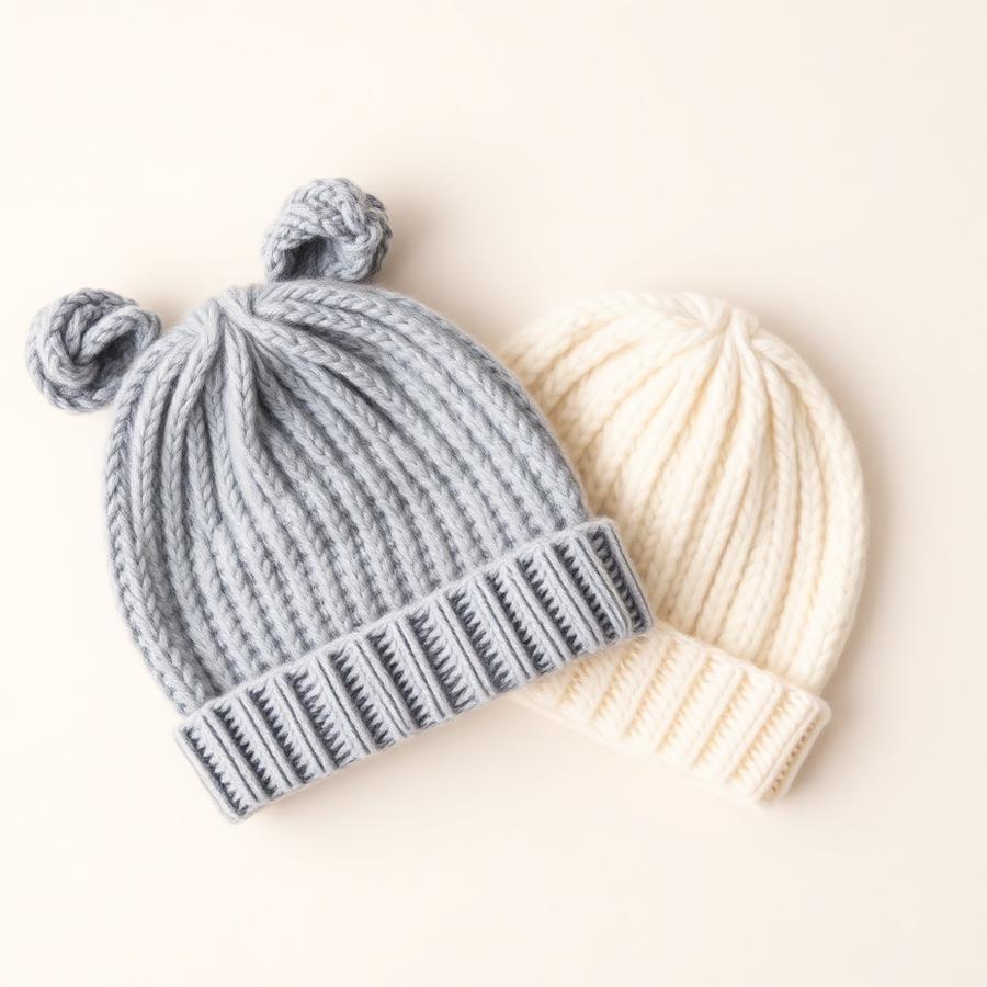 Newborn Knit Hat Pair