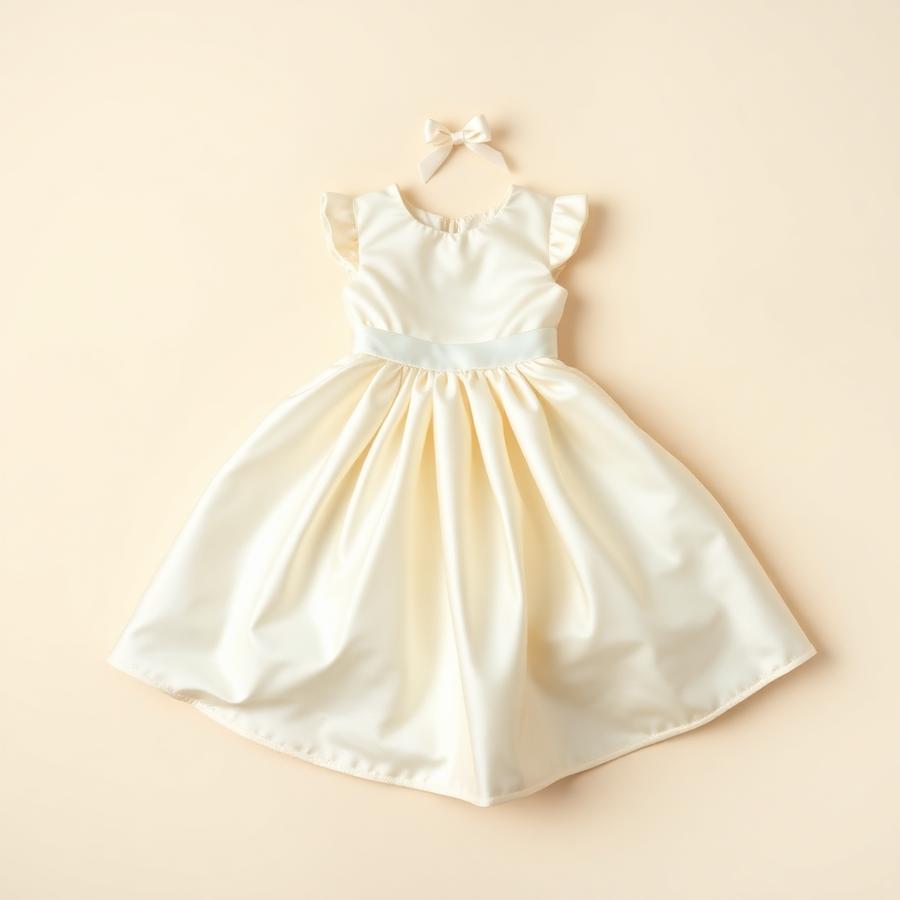 Satin Flower Girl Gown